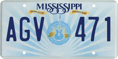 MS license plate AGV471
