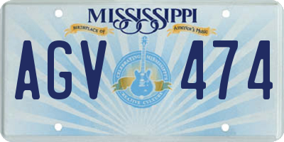 MS license plate AGV474