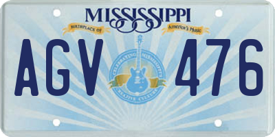 MS license plate AGV476