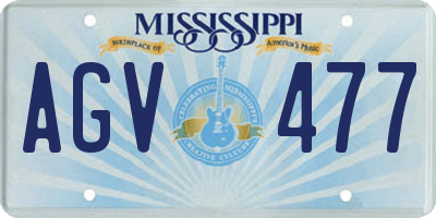 MS license plate AGV477