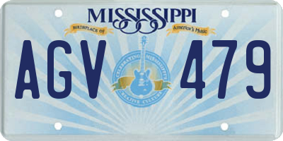 MS license plate AGV479