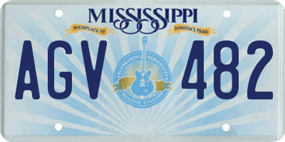 MS license plate AGV482