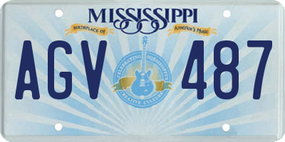 MS license plate AGV487