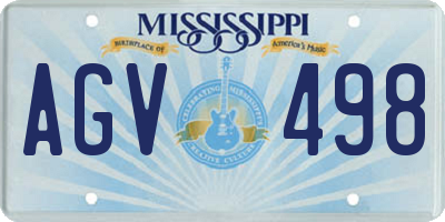 MS license plate AGV498