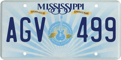 MS license plate AGV499