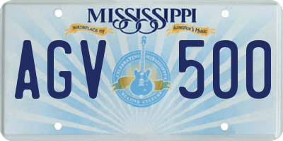 MS license plate AGV500