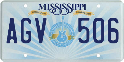 MS license plate AGV506