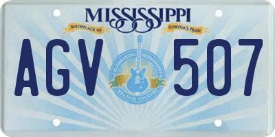 MS license plate AGV507