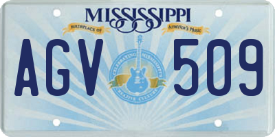 MS license plate AGV509