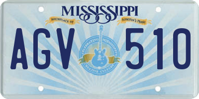 MS license plate AGV510