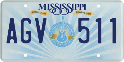 MS license plate AGV511
