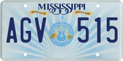 MS license plate AGV515