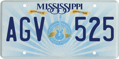 MS license plate AGV525
