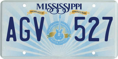 MS license plate AGV527