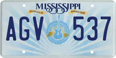 MS license plate AGV537