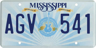 MS license plate AGV541