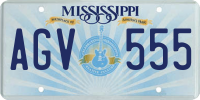 MS license plate AGV555