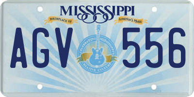 MS license plate AGV556
