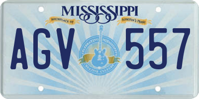 MS license plate AGV557