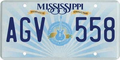 MS license plate AGV558