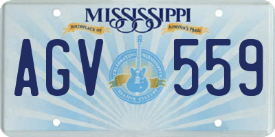 MS license plate AGV559