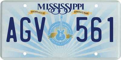 MS license plate AGV561