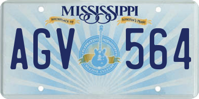 MS license plate AGV564