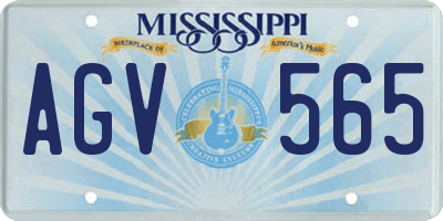 MS license plate AGV565