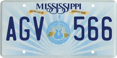 MS license plate AGV566