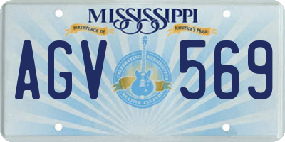 MS license plate AGV569