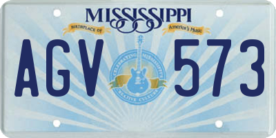 MS license plate AGV573
