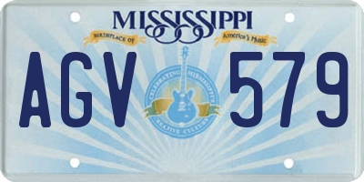 MS license plate AGV579