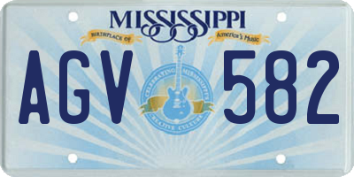 MS license plate AGV582