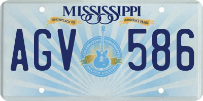 MS license plate AGV586