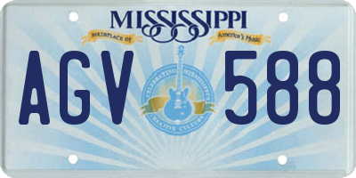 MS license plate AGV588