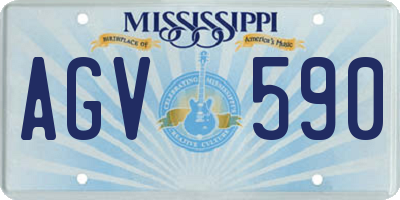 MS license plate AGV590