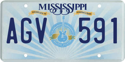 MS license plate AGV591