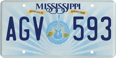 MS license plate AGV593
