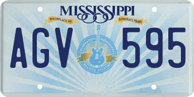 MS license plate AGV595