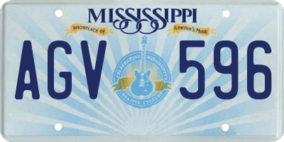 MS license plate AGV596