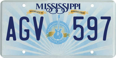 MS license plate AGV597