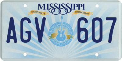 MS license plate AGV607