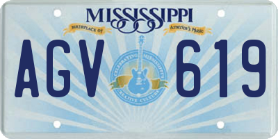 MS license plate AGV619