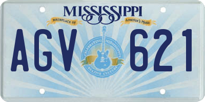 MS license plate AGV621