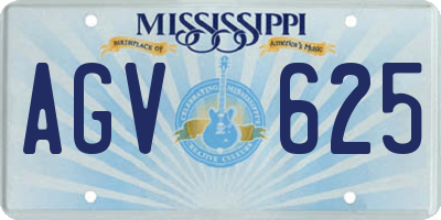 MS license plate AGV625