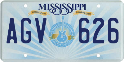 MS license plate AGV626