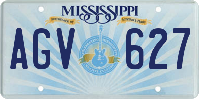 MS license plate AGV627