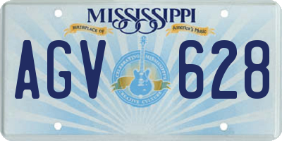 MS license plate AGV628