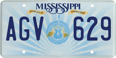 MS license plate AGV629