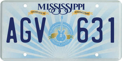 MS license plate AGV631